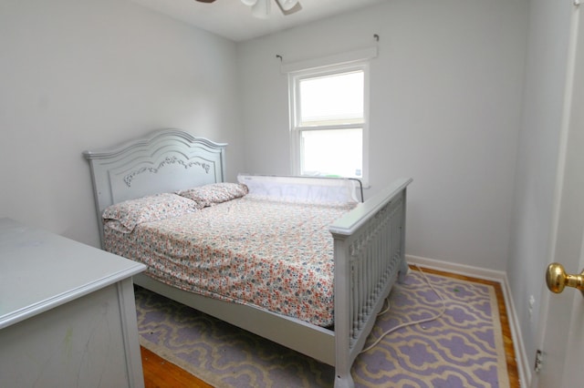 1810 Lehner Rd, Columbus, OH 43224 - bedroom with wood finished floors and a ceiling fan