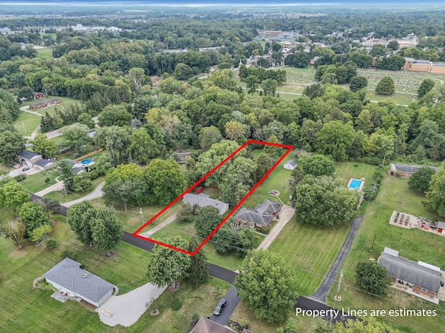 79 Willard Dr, Pickerington, OH 43147 - aerial view of property and surrounding area with property parcel outlined