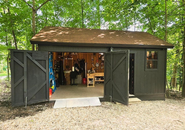 82 Lodge Ln, Hide A Way Hills, OH 43107 - view of shed