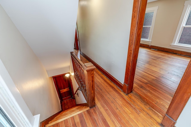 1366 S 4th St, Columbus, OH 43207 - stairs featuring hardwood / wood-style flooring