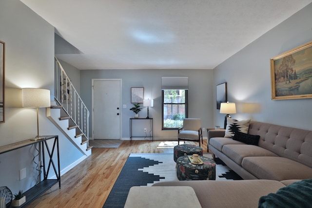 1820 Willoway Cir S, Columbus, OH 43220 - living area featuring wood finished floors and stairs