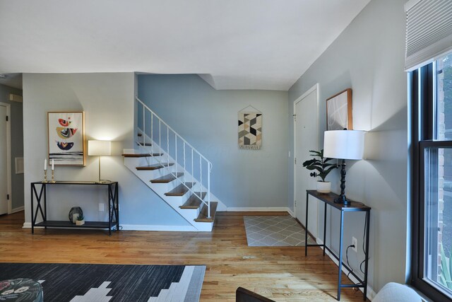 1820 Willoway Cir S, Columbus, OH 43220 - entryway with wood finished floors and stairway