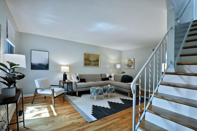 1820 Willoway Cir S, Columbus, OH 43220 - living room with stairway and wood finished floors