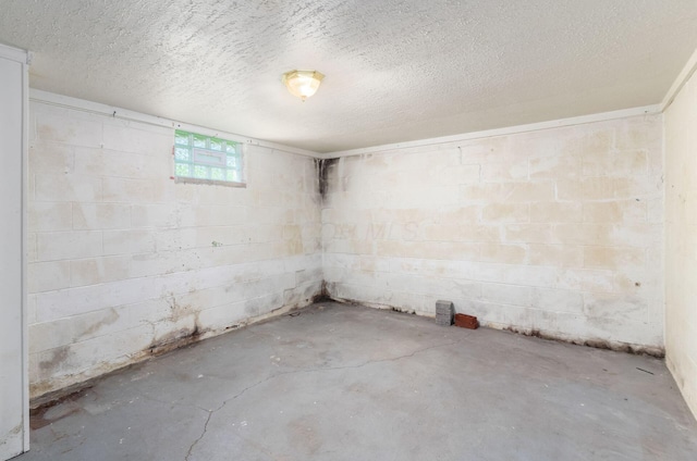 178 S Weyant Ave, Columbus, OH 43213 - below grade area with a textured ceiling and concrete block wall