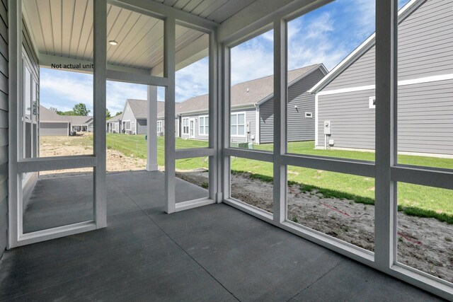7641 Clifton Loop, Pickerington, OH 43147 - unfurnished sunroom with a residential view