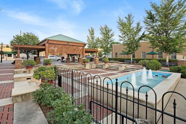 3615 Motts Place Ct, Canal Winchester, OH 43110 - view of pool with a gazebo