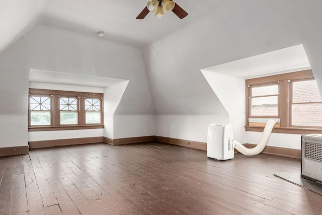 356 E 20th Ave, Columbus, OH 43201 - additional living space with lofted ceiling, hardwood / wood-style floors, and ceiling fan