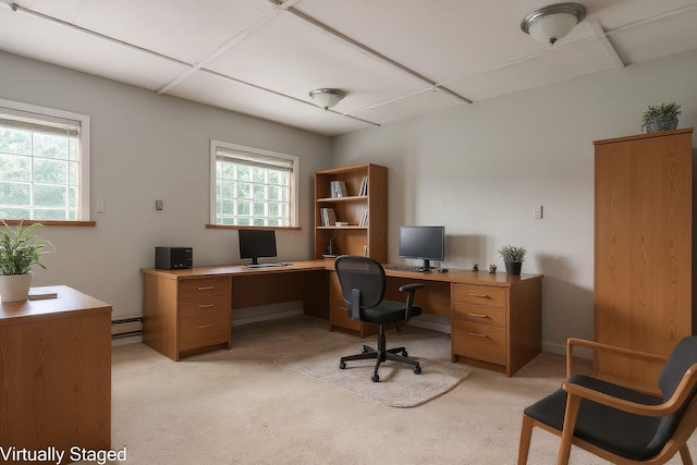 356 E 20th Ave, Columbus, OH 43201 - office area with light carpet and baseboard heating