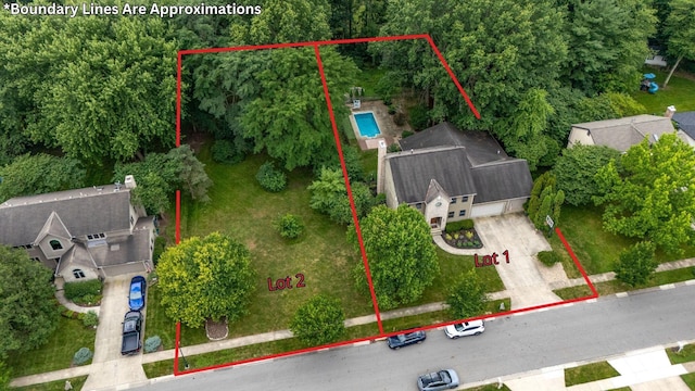 175 Academy Woods Dr, Columbus, OH 43230 - aerial overview of property's location featuring property parcel outlined