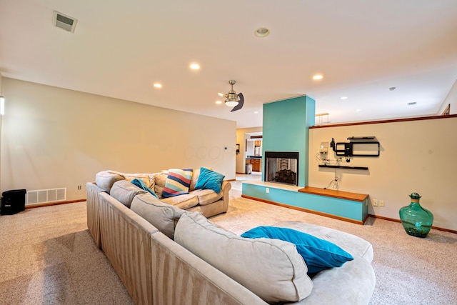 175 Academy Woods Dr, Columbus, OH 43230 - carpeted living area with recessed lighting