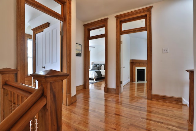 398 W 5th Ave, Columbus, OH 43201 - hallway featuring light wood finished floors