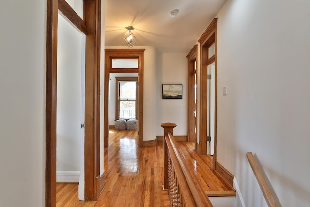 398 W 5th Ave, Columbus, OH 43201 - hallway featuring light wood finished floors and baseboards