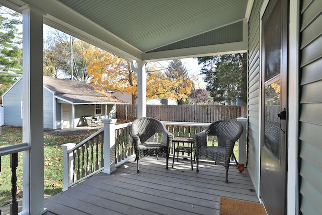 398 W 5th Ave, Columbus, OH 43201 - deck featuring an outdoor structure