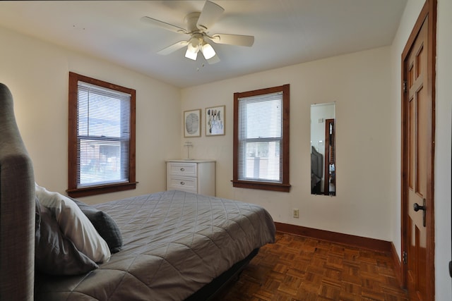 398 W 5th Ave, Columbus, OH 43201 - bedroom featuring multiple windows and ceiling fan