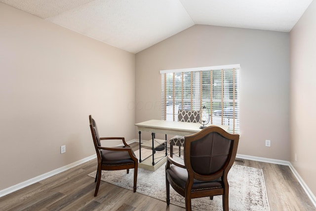 6258 Tetlin Field Dr, New Albany, OH 43054 - home office with wood finished floors and vaulted ceiling