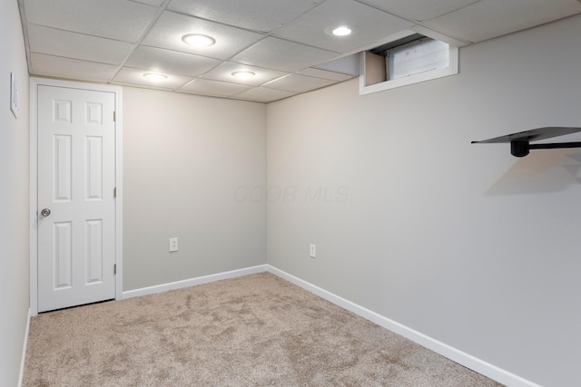 6258 Tetlin Field Dr, New Albany, OH 43054 - finished below grade area featuring carpet flooring and recessed lighting