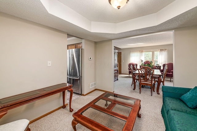 4224 Eagle Head Dr, Columbus, OH 43230 - living area featuring light carpet and a textured ceiling