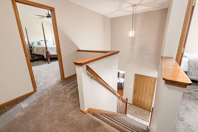 4224 Eagle Head Dr, Columbus, OH 43230 - stairway with carpet flooring and ceiling fan