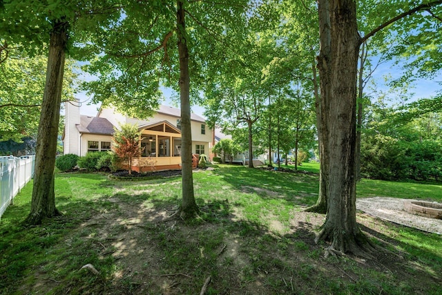 4224 Eagle Head Dr, Columbus, OH 43230 - view of yard featuring a sunroom