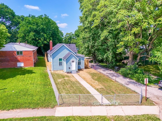 1612 Cole St, Columbus, OH 43205 - bungalow-style home with a chimney, a gate, and driveway