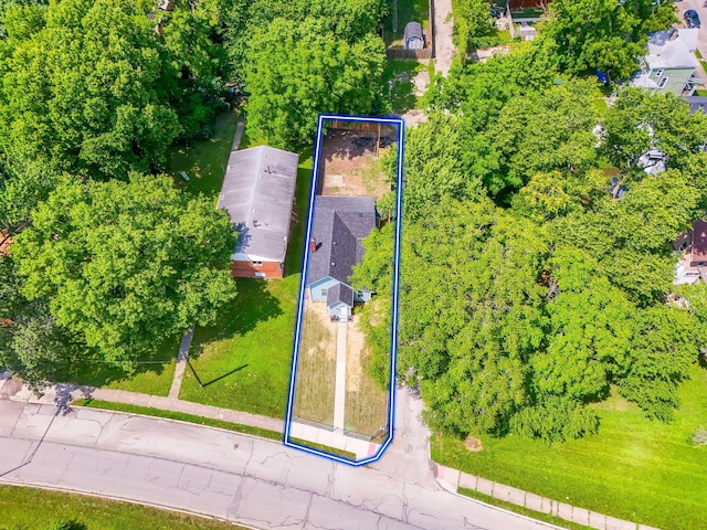 1612 Cole St, Columbus, OH 43205 - aerial view of property and surrounding area featuring property boundaries highlighted