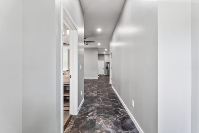 1612 Cole St, Columbus, OH 43205 - corridor with recessed lighting and marble finish flooring