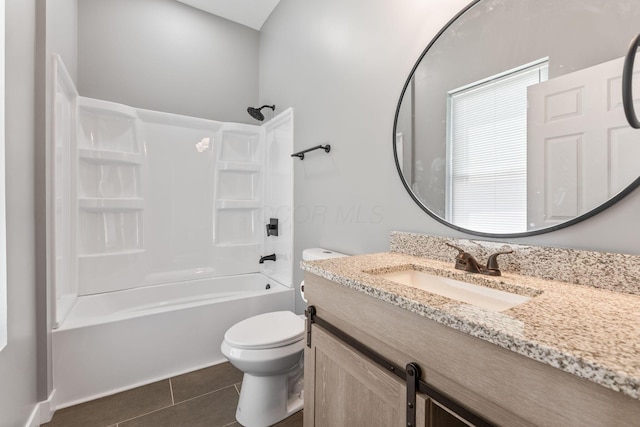 1612 Cole St, Columbus, OH 43205 - full bath with vanity,  shower combination, and tile patterned flooring