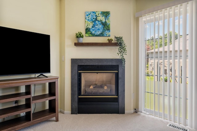 4109 Blendon Way Dr Unit 99E, Columbus, OH 43230 - living room with carpet flooring and a glass covered fireplace