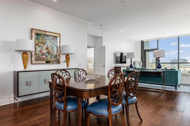 250 W Spring St Unit 626, Columbus, OH 43215 - dining space with hardwood / wood-style flooring and recessed lighting