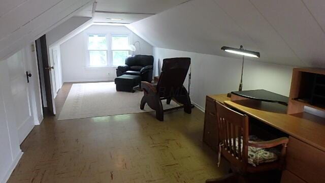 1483 Elmwood Ave, Columbus, OH 43212 - additional living space with lofted ceiling and a desk