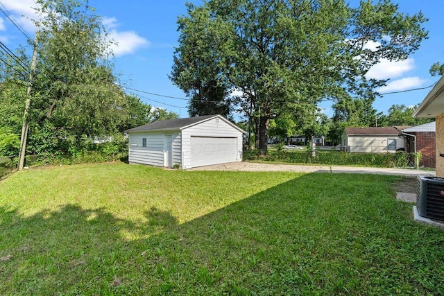 1556 Vilardo Ln, Columbus, OH 43227 - view of grassy yard with a detached garage and an outdoor structure