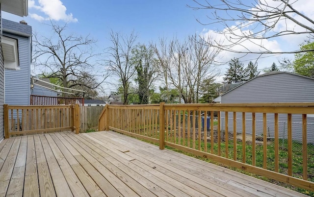 1555 Myrtle Ave, Columbus, OH 43211 - view of wooden deck