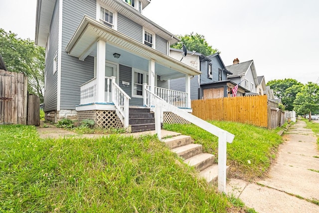 330 S Harris Ave, Columbus, OH 43204 - american foursquare style home with a porch and stairs