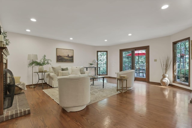 1100 Riva Ridge Blvd, Columbus, OH 43230 - living area with recessed lighting, plenty of natural light, and wood finished floors