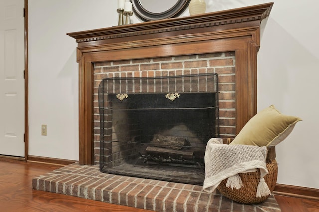 1100 Riva Ridge Blvd, Columbus, OH 43230 - detailed view of a fireplace and wood finished floors