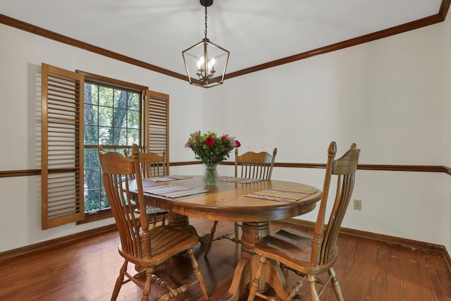 1100 Riva Ridge Blvd, Columbus, OH 43230 - dining room featuring a chandelier, wood finished floors, and crown molding