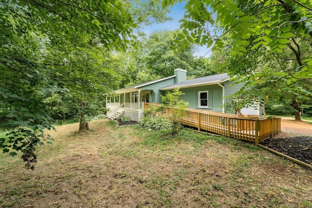 13900 Justin Rd, Utica, OH 43080 - view of yard featuring a deck