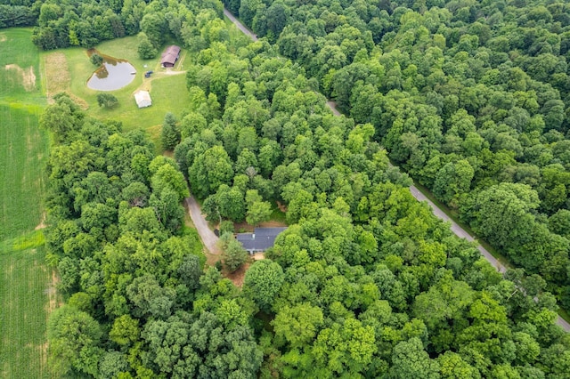 13900 Justin Rd, Utica, OH 43080 - aerial overview of property's location featuring a heavily wooded area