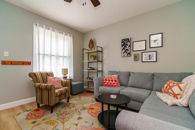 2686 Wicklow Rd, Columbus, OH 43204 - living room with light wood-style floors and a ceiling fan