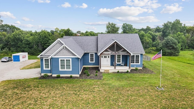 25500 Storms Rd, West Mansfield, OH 43358 - view of front facade with a porch and a front yard