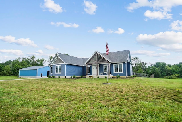 25500 Storms Rd, West Mansfield, OH 43358 - ranch-style home with a front lawn
