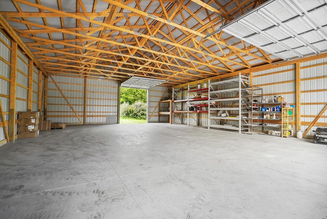 25500 Storms Rd, West Mansfield, OH 43358 - garage with metal wall