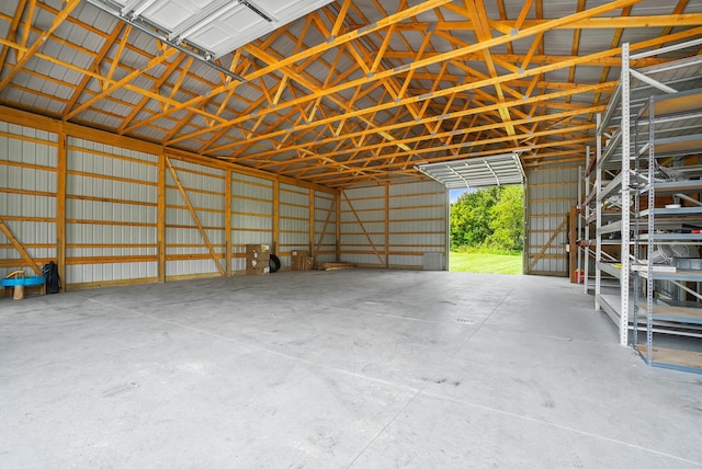 25500 Storms Rd, West Mansfield, OH 43358 - garage with metal wall