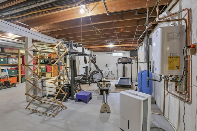 680 Rainbow Dr NW, Lancaster, OH 43130 - unfinished basement with water heater