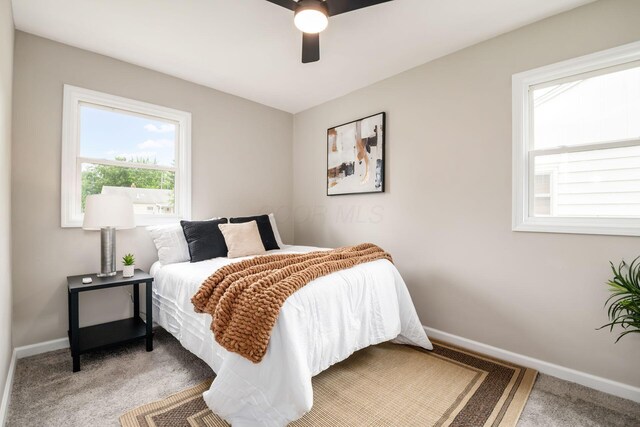 3432 Walmar Dr, Columbus, OH 43224 - bedroom featuring carpet flooring and a ceiling fan