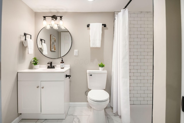 3432 Walmar Dr, Columbus, OH 43224 - bathroom featuring marble finish flooring, vanity, and a tile shower