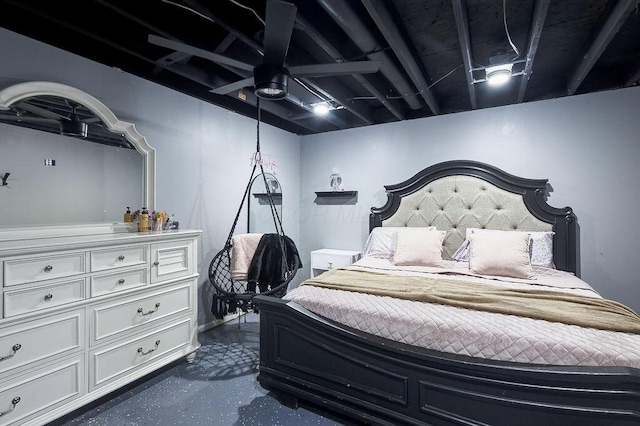 9710 Butcher Rd, Mount Vernon, OH 43050 - bedroom featuring finished concrete floors