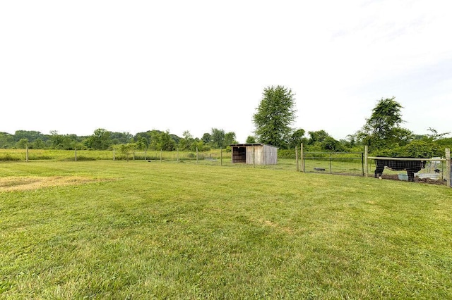 9710 Butcher Rd, Mount Vernon, OH 43050 - view of yard featuring a view of rural / pastoral area and an outbuilding