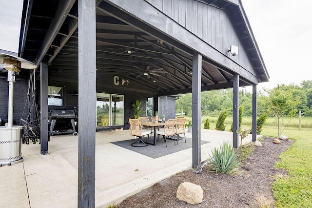 9710 Butcher Rd, Mount Vernon, OH 43050 - view of patio with outdoor dining area