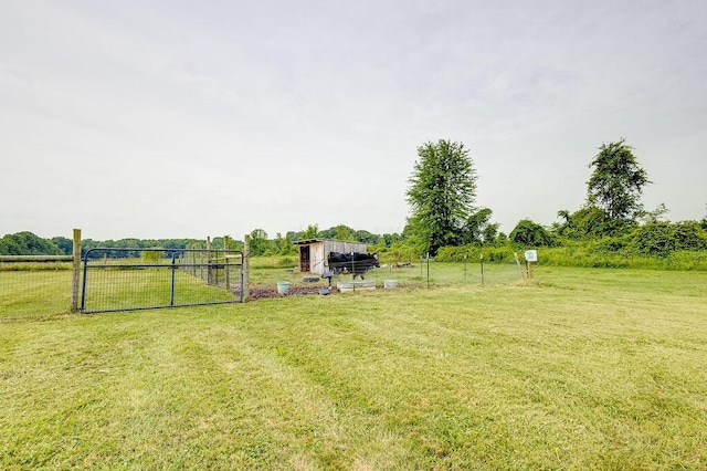 9710 Butcher Rd, Mount Vernon, OH 43050 - view of yard featuring a view of rural / pastoral area and an outdoor structure